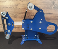 side of blue grinder with no workrest