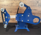 side of blue grinder with no workrest